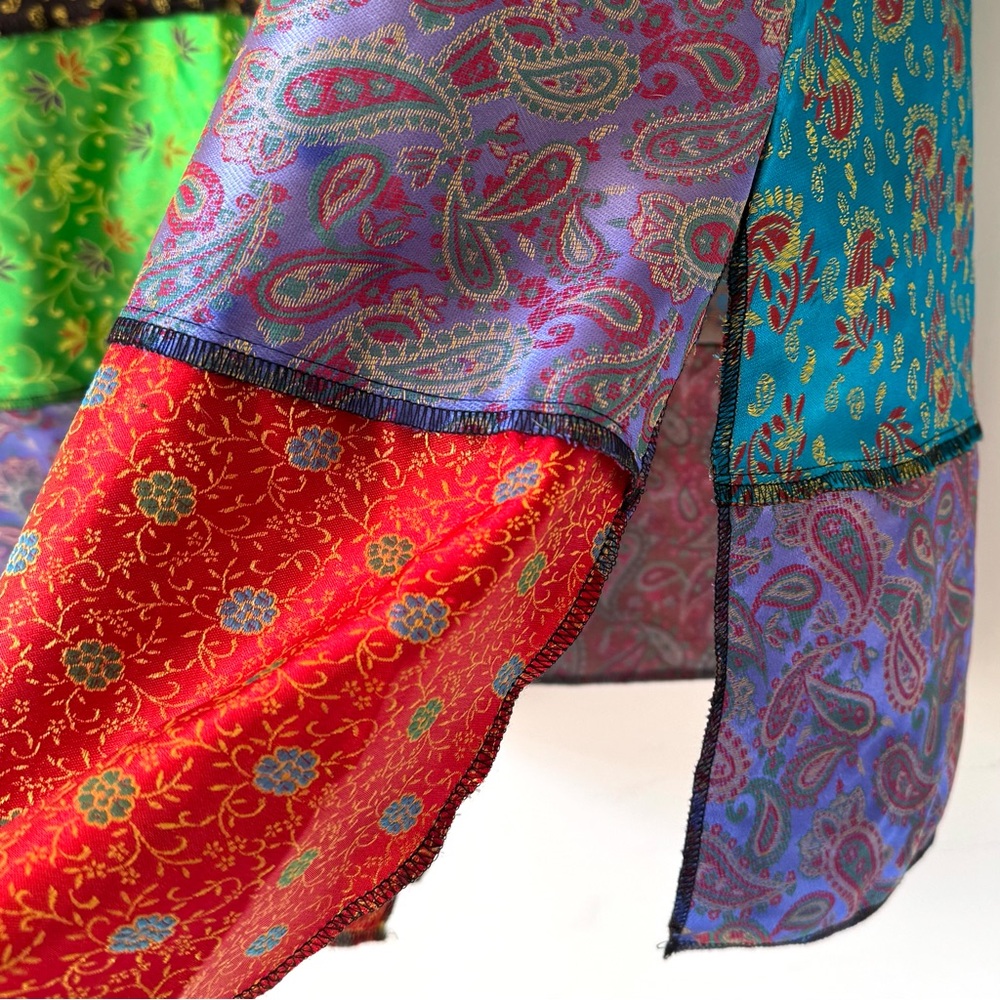 Phool Boho Patchwork Floral Button Tunic Top Sz X… - image 6